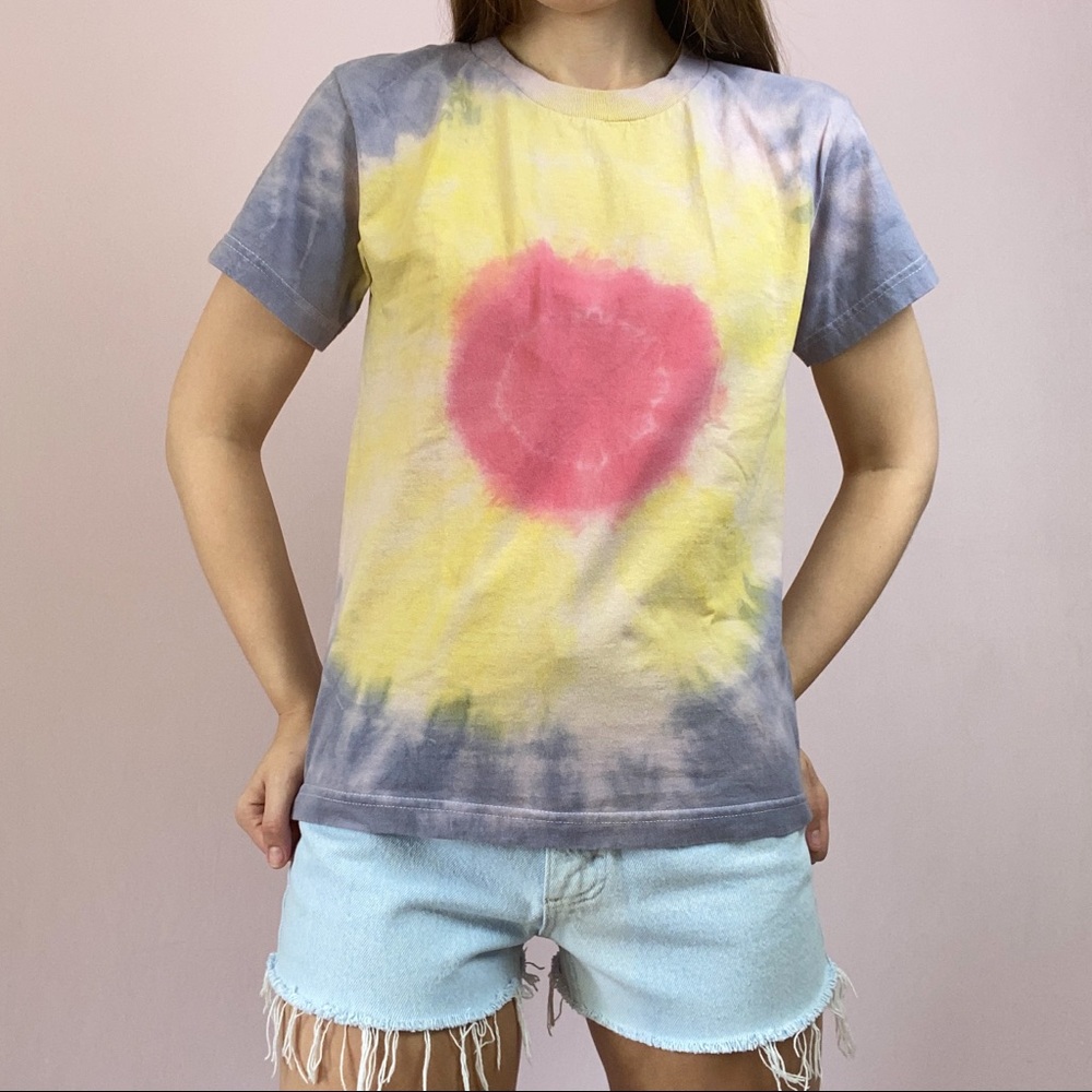 Purple, Yellow, and Pink Tie dye Short Sleeve
